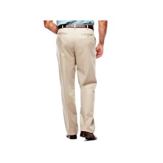 Izod Wrinkle Resistant Flat Front Twill Pants Big and Tall, Khaki, Mens