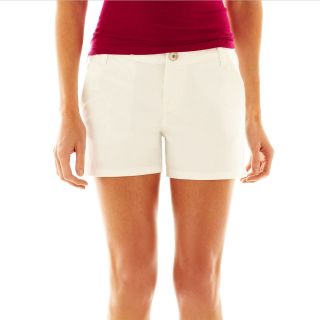 A.N.A Slant Pocket Shorts, White, Womens