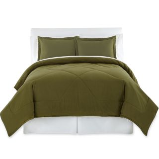 Micro Flannel Comforter Mini Set, Olive