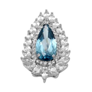 Alexandra Gem Lab Created Blue Spinel & White Sapphire Ring, Womens