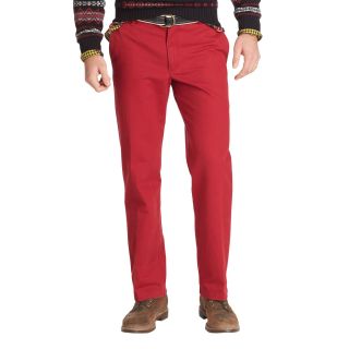 Izod Straight Fit Chinos, Red, Mens