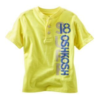 OshKosh Bgosh Yellow Graphic Henley Short Sleeve Tee   Boys 5 7, Boys