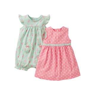 Carters Flamingo Romper and Dress Set   Girls newborn 24m, Pink, Pink, Girls