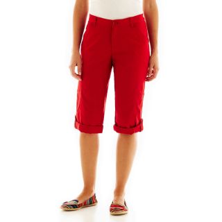 Lee Brittany Roll Up Cropped Pants, Red, Womens