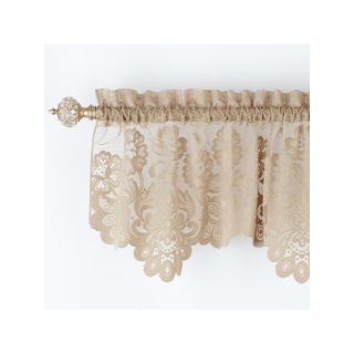JCP Home Collection jcp home Shari Lace Rod Pocket Tailored Valance, Tan