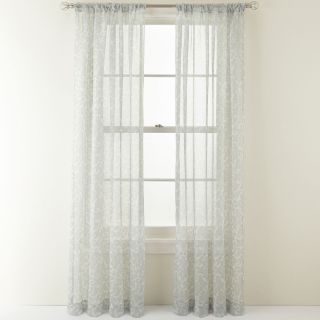 MARTHA STEWART MarthaWindow Dynasty Rod Pocket Sheer Panel, Lead