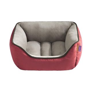 Halo Rectangular Cuddler Pet Bed, Chili / Taupe