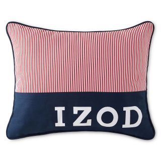 Izod Red Pinstripe Oblong Decorative Pillow