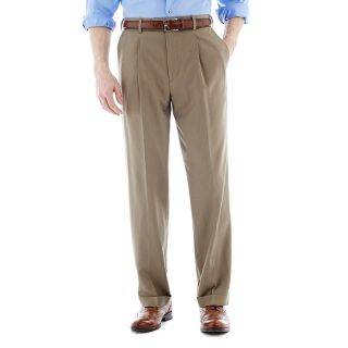 Stafford Year Round Pleated Pants, British Khaki, Mens