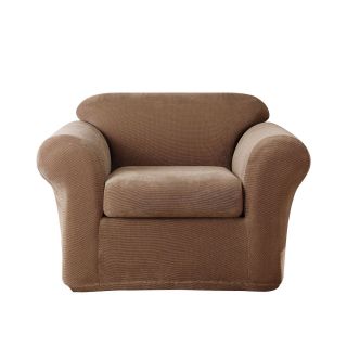 Sure Fit Stretch Metro 2 pc. Chair Slipcover, Brown