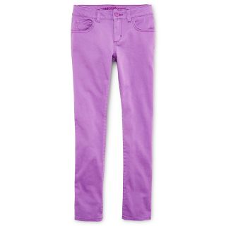 ARIZONA Colored Twill Skinny Jeans   Girls 6 16, Slim & Plus, Dewberry, Girls