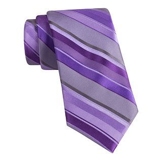 Van Heusen Slim Stripe Neckties, Purple, Mens