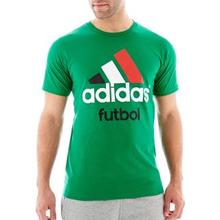 Adidas Futbol Logo Tee, Green, Mens