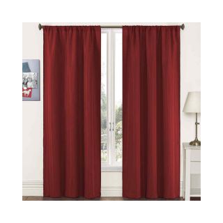 Pairs to Go Capella Woven Solid Rod Pocket Curtain Panel Pair, Chili