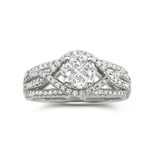 Harmony Eternally in Love 1 CT. T.W. Diamond Bridal Ring, White/Gold, Womens