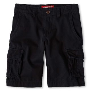ARIZONA Solid Cargo Shorts   Boys 6 18, Black, Boys