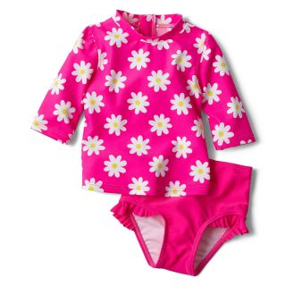 JOE FRESH Joe Fresh 2 pc. Rashguard Swimsuit   Girls 3m 24m, Pink, Pink, Girls