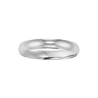 Womens 10K Gold Wedding Band, White