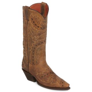 Dan Post Sidewinder Snip Toe Cowboy Boots, Brown, Womens