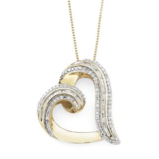 1/2 CT. T.W. Diamond Heart Pendant, Womens