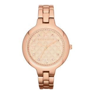LIZ CLAIBORNE Womens Rose Tone Quilted Watch