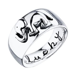 Sterling Silver Elephant Ring, Womens