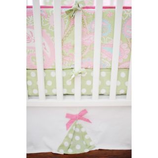 My Baby Sam Pink Pixie Crib Bumper, Green/Pink, Girls