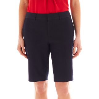 LIZ CLAIBORNE Double Cotton City Shorts, Athens Navy, Womens