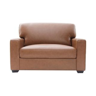 Leather Possibilities Track Arm Chair and a Half, Sahara