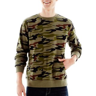 Ocean Current Camo Fleece Pullover, Awol Olive, Mens