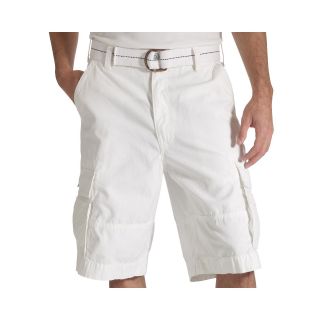 Levis Squad Cargo Shorts with Belt, White, Mens