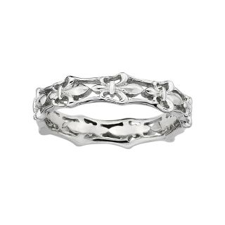 Sterling Silver Fleur De Lis Ring, Womens
