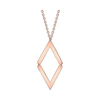 DOWNTOWN BY LANA Rose Gold Tone Movable Double V Pendant, Womens