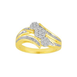 CT. T.W. Diamond Bypass Ring, Yellow/Gold, Womens