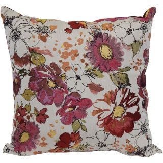 18 Jacquard Floral Decorative Pillow, Tigerlily
