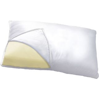 Sleep Innovations Memory Foam Bed Pillow, White