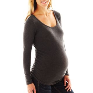 Maternity Side Cinch Top, Charcoal