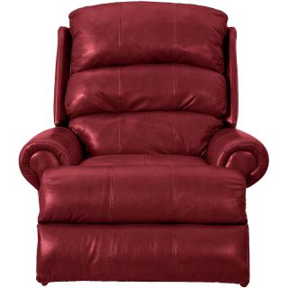 Norman Leather Recliner, Durango Strawberry