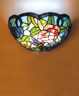 Stained Glass Dragon Fly Battery Powered Sconce