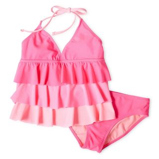 BREAKING WAVES Pink 2 pc. Swimsuit   Girls 6 16, Girls