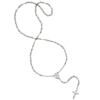 Stainless Steel Crucifix Cross Rosary Necklace