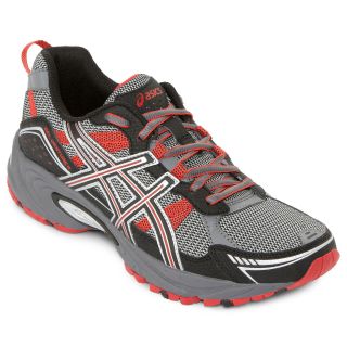 Asics GEL Venture Mens Running Shoes, Red/Black/Gray