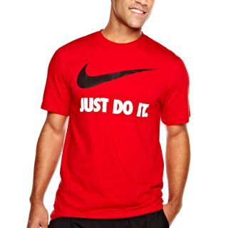 Nike Just Do It Swoosh Tee, Red, Mens