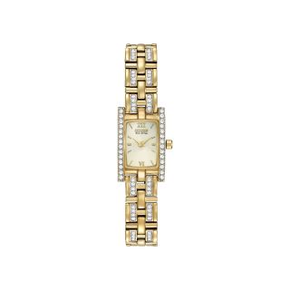 Citizen Eco Drive Womens Gold Tone Watch with Crystal Details EG2352 52P