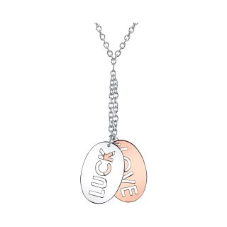 DOWNTOWN BY LANA Two Tone Love & Luck Tag Pendant, Womens