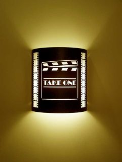 Take One Clapboard Theater Sconce (with filmstrip)