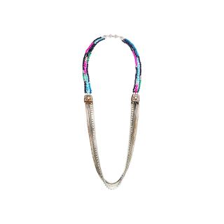 ZOË + SYD Color Treated Blue & Purple Jade Multi Chain Necklace, Womens
