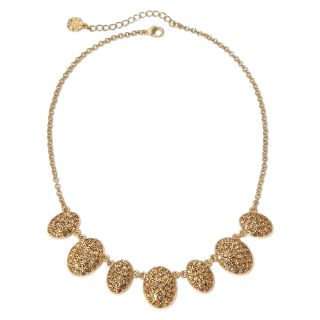 MONET JEWELRY Monet Gold Tone Crystal Collar Necklace, Topz
