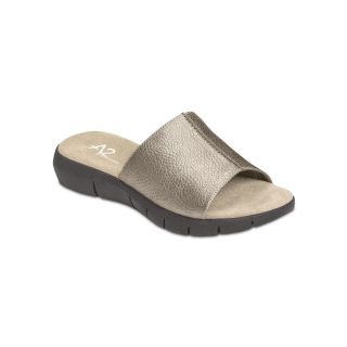 A2 BY AEROSOLES Wiplomacy Comfort Slide Sandals, Silver, Womens