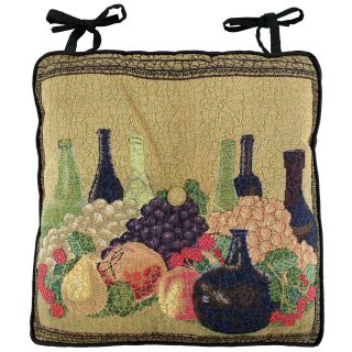 Park Smith Wine Classics Tapestry In/Outdoor Chair Cushion, Apple Variety